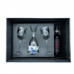 Confezione Regalo - Set 2 Bicchieri da Vino + Decanter + “Pian Delle Vigne” 2016 Brunello di Montalcino