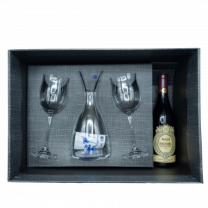 Confezione Regalo - Set 2 Bicchieri da Vino + Decanter + Masi Amarone della Valpolicella 2016