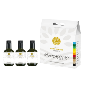 Olio Evo Aromatizzato Basilico-Arancia-Limone e Zenzero Tris 3x0.10LT